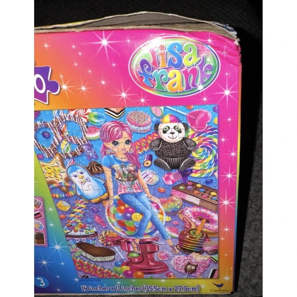 Lisa Frank Stickers 100pc Puzzle Cherri Purrscilla 3 Sticker Sheets Art 2013 NOS